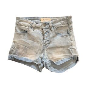 PacSun Super Stretch Shortie High Rise Jean Shorts Light Wash Size 23